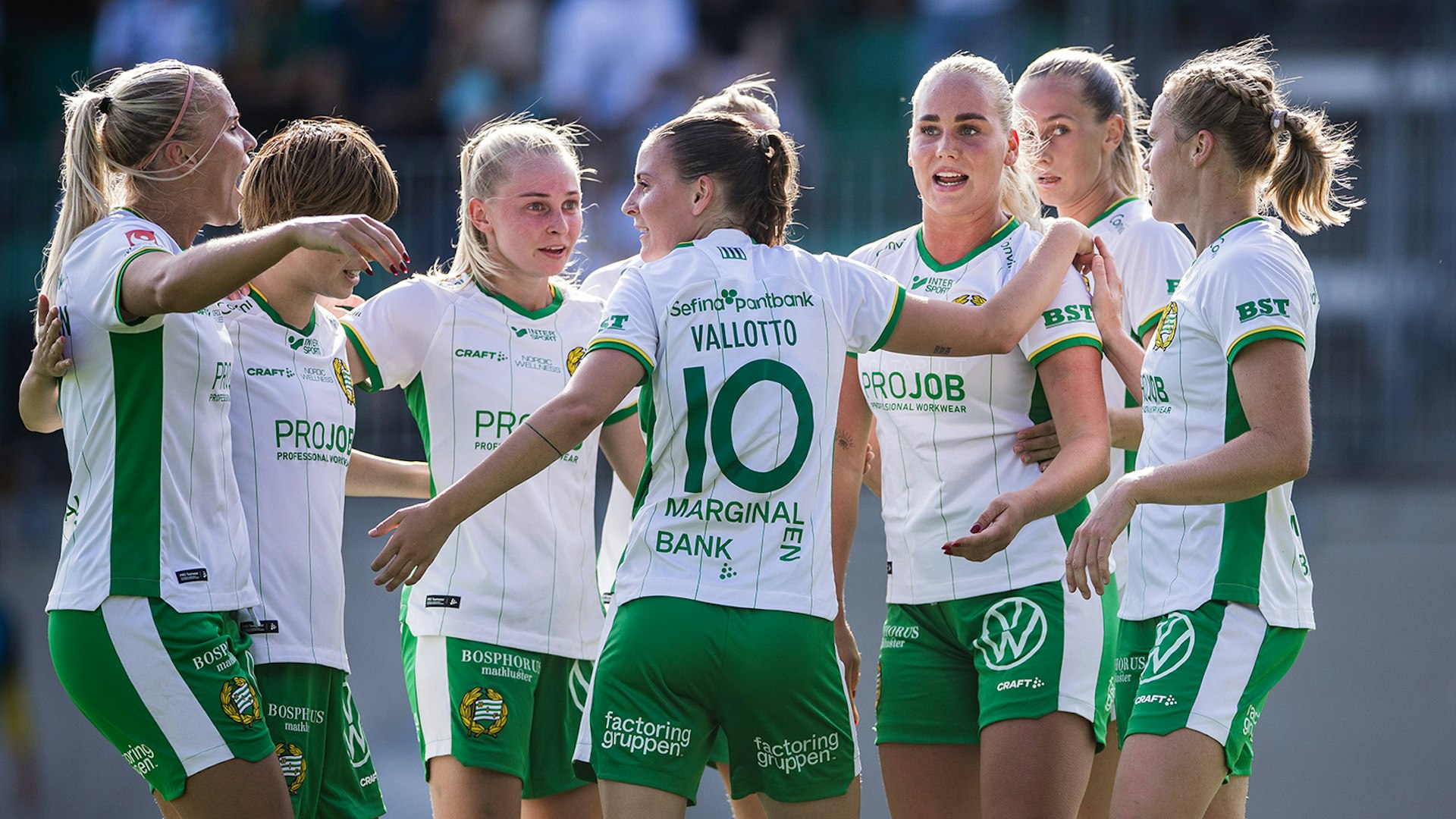 240908 Hammarbys Cathinka Tandberg jublar efter 1-0 under fotbollsmatchen i Damallsvenskan mellan Hammarby och Kristianstad den 8 september 2024 i Stockholm.
Foto: Kenta Jönsson / BILDBYRÅN / COP 210 / KJ0184